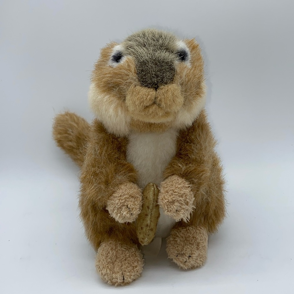 Stuffed Animal House Plush Chipmunk Holding Peanut 6”